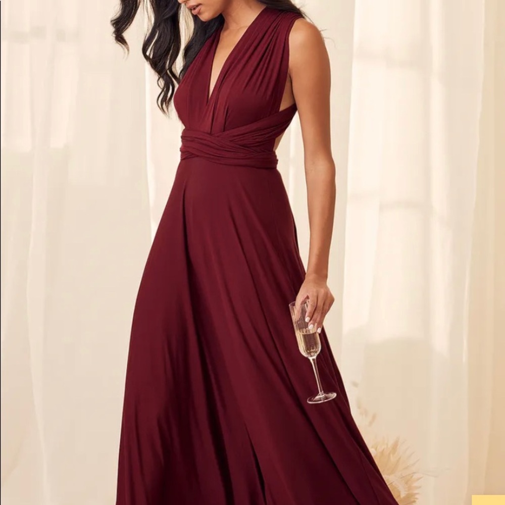 Lulu’s tricks of the trade maxi dress in deep purple